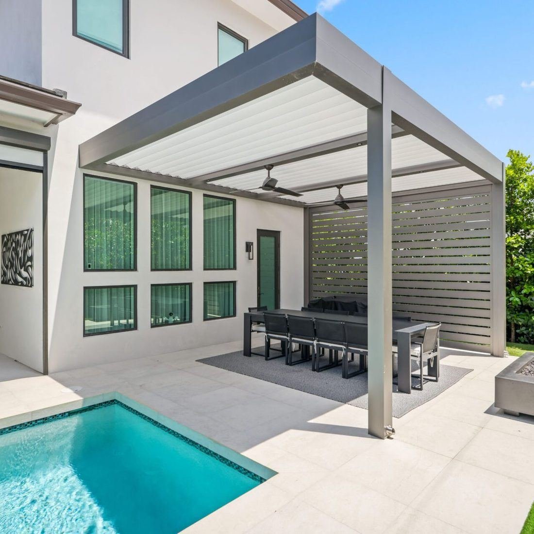 Pool and covered patio